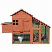 Chicken Coop Hen house Chook Hutch Run Cage with Pitch Roof P053