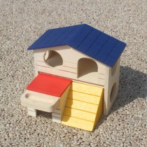 Colourful Mini Wooden Hamster Pet House for Rat Mice Rodent Mouse