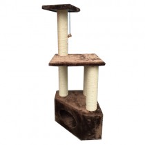 New Plush Cat Scratching Tree Pole / Post 110cm ALCT-020 Dark Brown