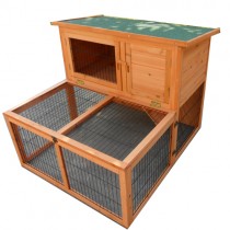 Large 97*90*87 CM Double Story Rabbit House Chook Hutch Cage with RUN P023