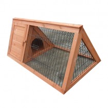 One Story Wooden Triangle Rabbit Hutch P032