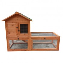Large Double Story Rabbit House Chook Hutch Cage w EXTENSION RUN P033