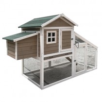 XLarge Pitch Roof 190cm Chicken Coop Hen house Chook Hutch With Run Cage P058