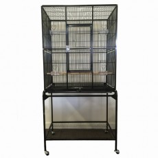 XLARGE Bird Cage Parrot Aviary Stand alone Budgie Perch Castor with Wheels P050