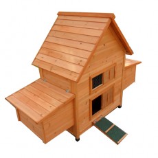 Large Classical Chicken Coop house Chook Hutch with double Egg Cages P022