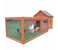 1.8M Classic Wooden Chicken House egg cage with Big Run T055