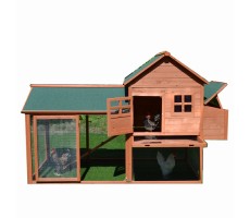 2.2M Long X-Large Chicken Coop Rabbit Guinea Pig Hutch Ferret House P054