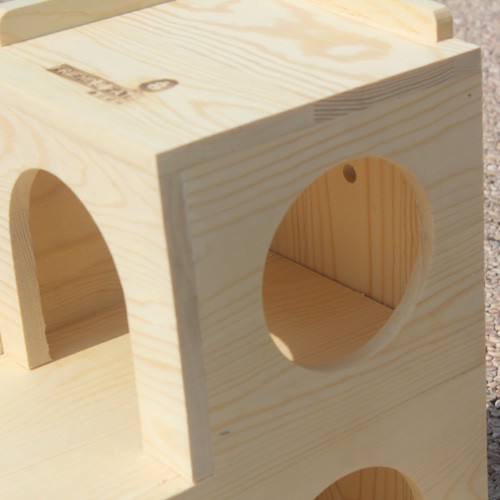 Tinnapet Small Wooden Hamster Pet House For Rat Mice Rodent Mouse