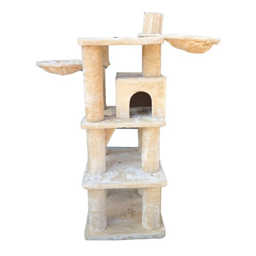 Tinnapet New Plush Cat Scratching Tree Pole Post Pole With Rope