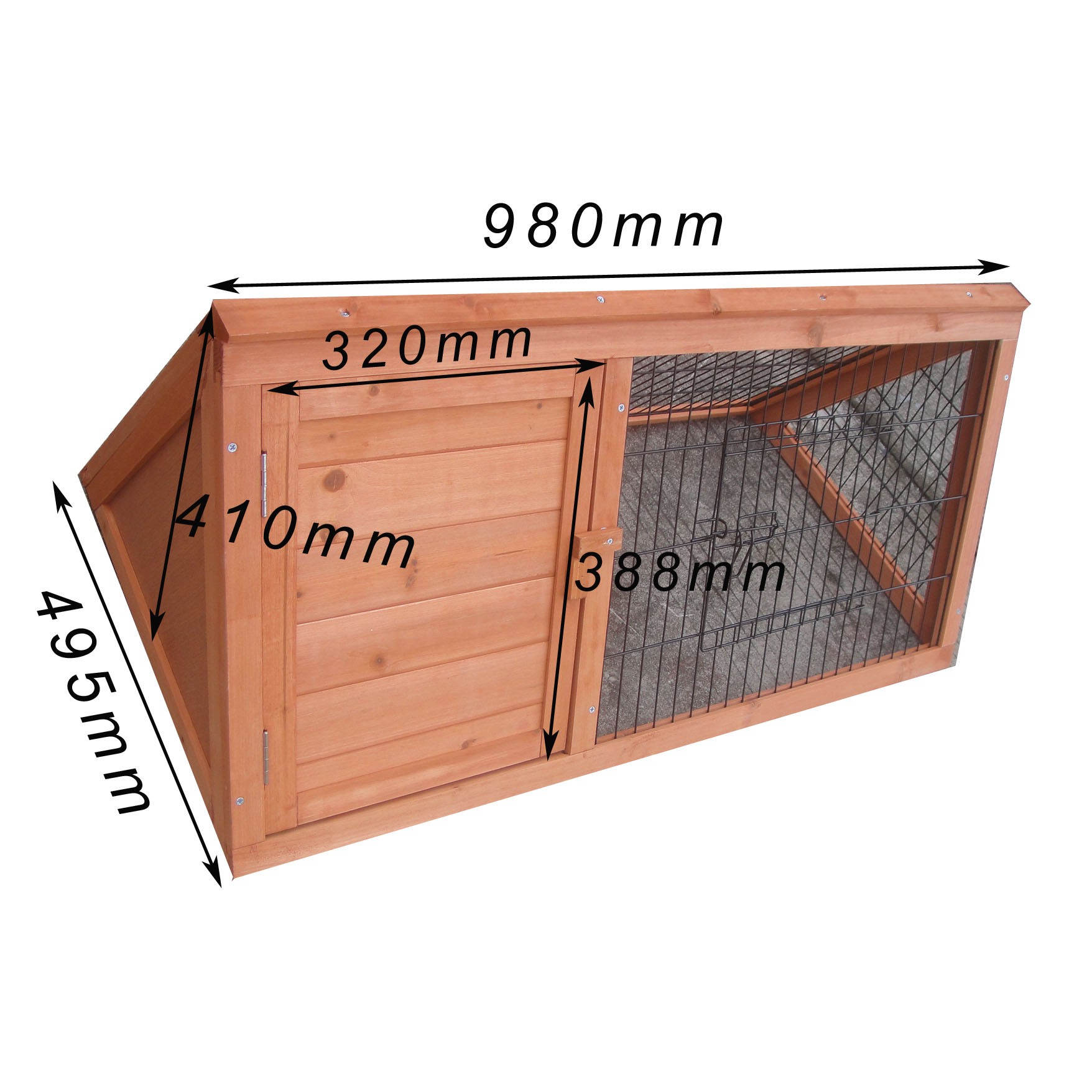 Triangular sale rabbit hutch